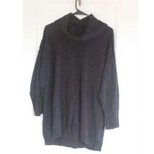 Vince Camuto Cowl-neck Sweater Black Medium Cozy Casual Lounge Dropped Shoulder